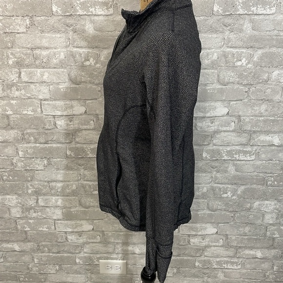 Athleta Black Print Zip Up Jacke - Picture 4 of 9